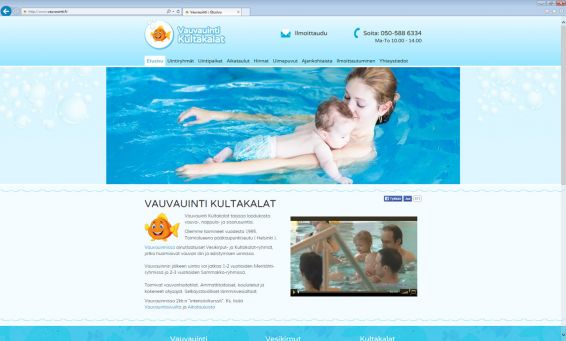 Vauvauinti Kultakalat -verkkosivut