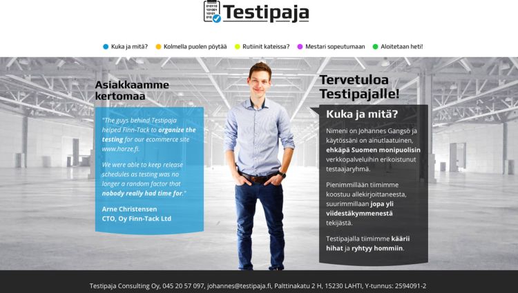 Testipaja Consulting Oy - verkkosivut Testipaja Consulting Oy - verkkosivut