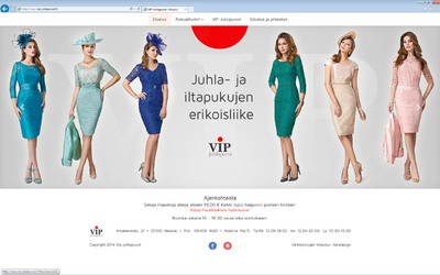 VIP-Juhlapuvut -verkkosivut
